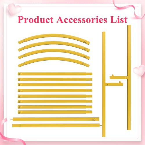 Image of 6FT Arch Backdrop Stand Gold Metal Wedding Arch Backdrop Stand | Metal Backdrop Arch Stand Balloon Arch for Wedding Ceremony Birthday Party Bridal Baby Shower Photo Booth Backgound Decor