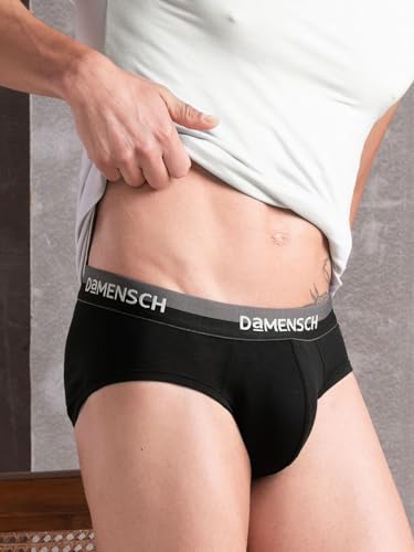 Image of DaMENSCH Fresh Mint Solid Underwear for Men, Breathable Innerwear, Cotton Briefs, Anti-Rash Waistband, Moisture Wicking Briefs, Mid-Rise, Peppermint Finished