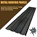 18Pcs Galvanized Steel Roof Panels,L42.52×W17.72 Inch Metal Roofing Panels,Corrugated Tin Roofing Panels with Screw Resistant Suitable for Garages,Sheds,Stables and Mobile Homes