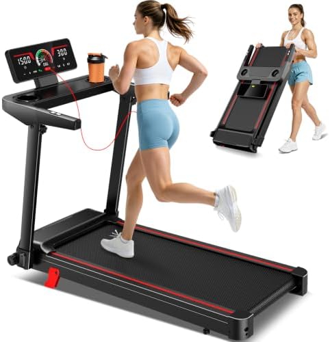 Treadmill with Incline,Quiet Walking Pad Treadmill for Home, Fold...