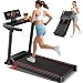 Treadmill with Incline,Quiet Walking Pad Treadmill for Home, Foldable Treadmill with Handle bar, Portable, Heart Rate Monitoring, LED Display,0.6-8.7MPH
