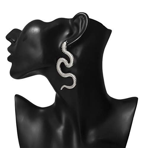 Snake Dangle Earrings For Women,Punk Gothic Snake Earrings,Vintage Serpent Snake Earrings,Long Dangle Snake Studs Earrings,Snake Jewelry For Women Girls (E) #TOP3