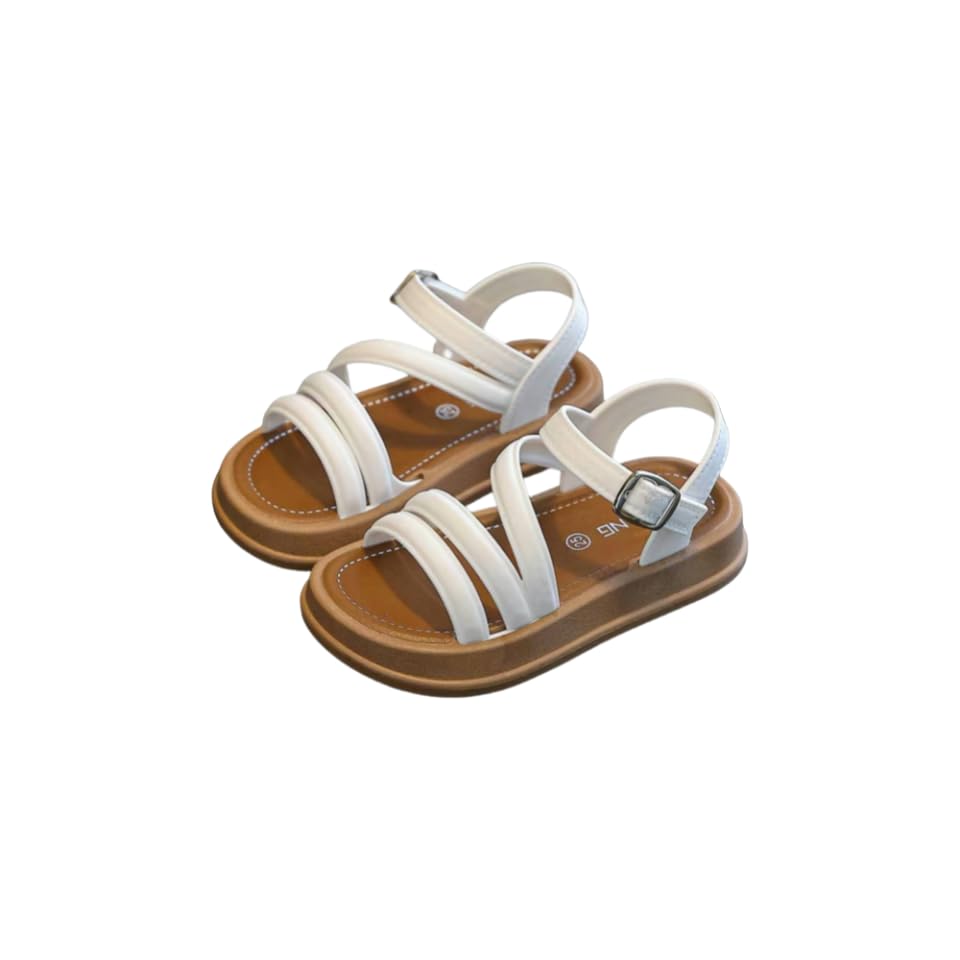 Open toe sandals for juniors, black PVC material, adjustable hook and loop closure, comfortable low cut for beach and party wear, spring and summer collection