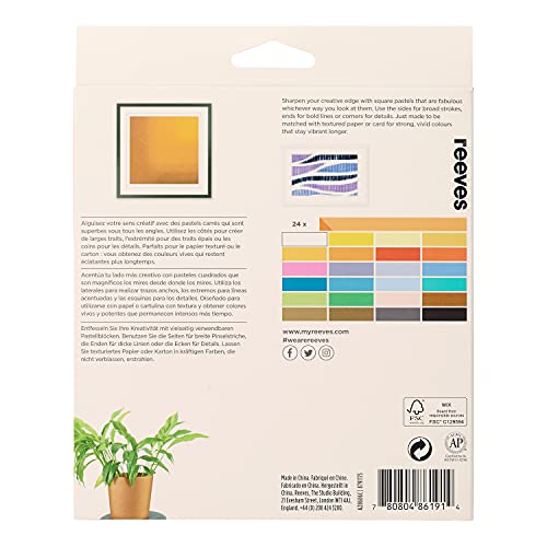 Reeves Pastel Seco 24 Cores, 8791175, Colorido