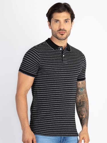 Image of Status Quo Mens Striped Polo T-Shirt
