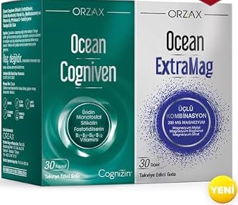 Ocean Orzax Cogniven 30 Kapsül & ExtraMag 30 Tablet, Vitamin Seti