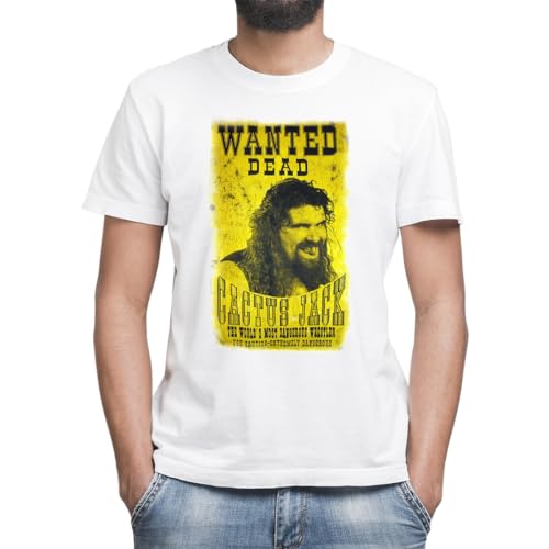Moonai Cactus Jack Poster Men's Classic T-Shirt Crew Neck Short Sleeves, white, XL