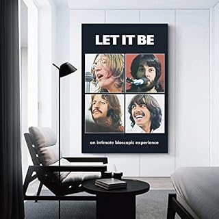 JABURU Beatles Art Poster décoratif sur toile pour chambre à coucher 40 x 60 cm - Les Beatles, Paul McCartney, John Lennon, RIngo Starr, George Harrison JABURU Beatles Art Poster décoratif sur toile pour chambre à coucher 40 x 60 cm – Image 3