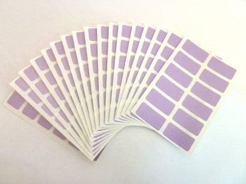 200 Labels, 25x12mm Rectangle, Purple, Colour Code Stickers, Self-Adhesive Sticky Coloured Labels