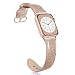 SWEES Leather Band Compatible Apple Watch 38mm 40mm, Genuine Leather Shiny Bling Glitter Strap Compatible Apple Watch Series 4 Series 3 Series 2 Series 1, Sports & Edition Women, Glistening Rose Gold