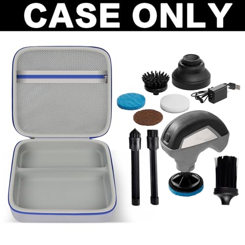 Image of PAIYULE Case for Dremel Versa Power Scrubber Kit Cleaning Tool PC10-07 / PC360-5 Grout Brush, Bathroom Shower Scrub Kitchen & Bathtub Cleaner Holder for Spin Scrubbers, Sponge Pads-Grey(Box Only)