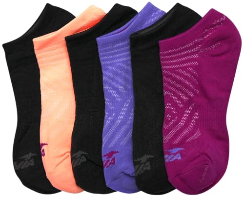 Image of Avia Womens Low Cut Socks - 6 Pack Cushioned Performance Stretch Moisture Wicking Athletic No Show Socks for Women (4-12)
