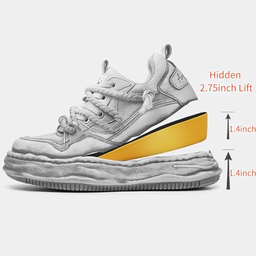 Y2K Leather Shoes with Thick Sole for Men 2.75-Inch Height Increasing Casual Dress Shoes Perfect for Office Wear Oxford Chelsea and Fashionable Street Style2