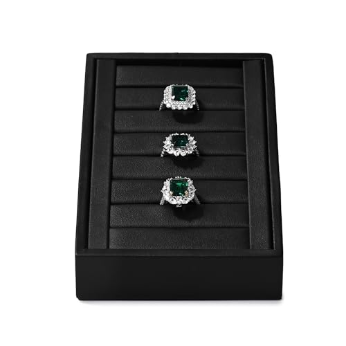 Support de bague fendu en cuir pour ranger et stabiliser vos bijoux