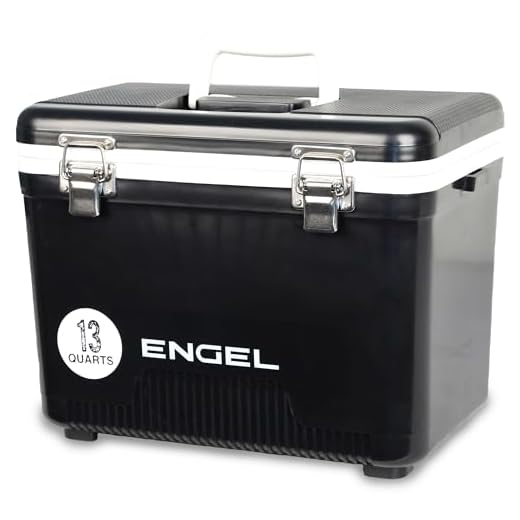 Engel UC13 13 Quart Leak-Proof, Air Tight, Drybox Cooler and Small Hard Shell Lunchbox for Men and Women in Black