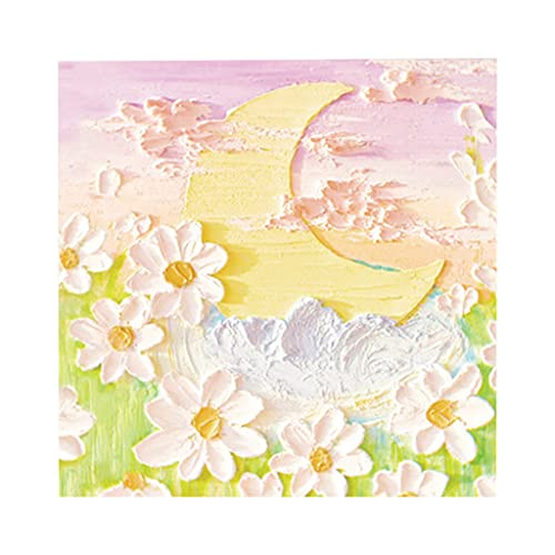 Bloc de notas de pintura al óleo, lindo cuaderno de notas cuadrado pequeño, suministros escolares, regalo para niños, portátil, papelería, estudiante