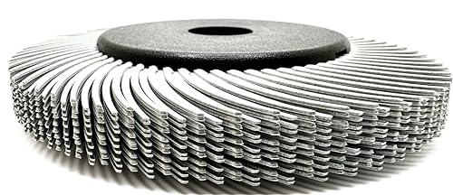 Image of Radial Bristle Brush, 6 in x 1 /2 in x 1 in, 120 Grit (White) Type C Curved Bristles, 33212, 1 Pack
