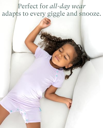 SuperSoft Short Sleeve Baby Romper, Unisex Bamboo Viscose One-piece Summer Pajamas, Boy Girl Footless Jumpsuit Snap Closure3