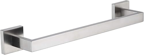 TASTOS Toallero de 16 pulgadas de níquel cepillado, soporte cuadrado de acero inoxidable para baño, cocina, montado en la pared