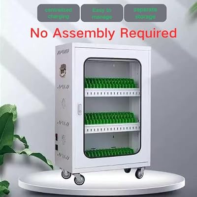 Cell Phone Charging Stations 30 Device Mobile Charging and Storage Cart, USB Rechargeable Mobile Phone Charging Cabinet,for Office ClassroomHospitals, airports and More (White, 30 Device)