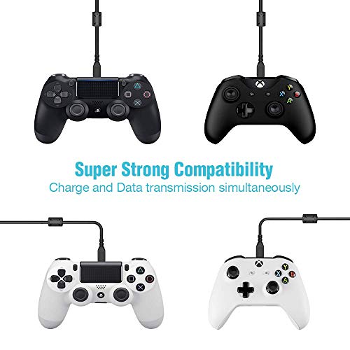6Amlifestyle Ps4 Controller Charger Charging Cable 10Ft Charge And Play Extra Long Micro Usb For Playstaion 4 Xbox One Controllers Android Phones #TOP4