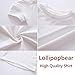 lollipopbear Girls Basic T-Shirt Short-Sleeve Tee White Shirt Casual Daily Tshirts Tee 110
