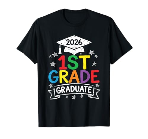 1st Grade Graduate 2026 Graduation Last-Day of School Kids T-Shirt