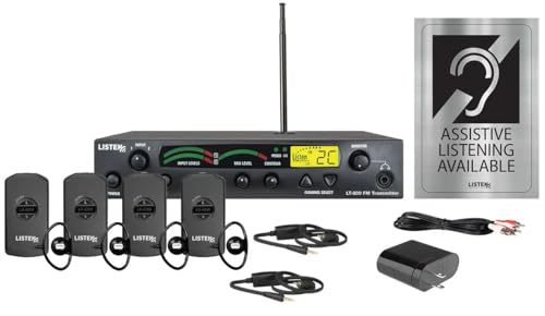 Listen Technologies LS-53-216 Listen iDSP Prime Level I Stationary RF System; 216 MHz; Complete System Including Transmitter and 4 Receivers