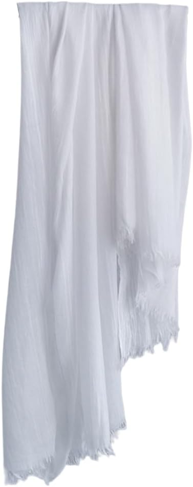 Lightweight Gauze Linen Feeling Shawl Wraps for Women Beach Summer Scarf for Evening Wedding Dresses