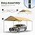 GOJOOASIS 10x20 Carport Heavy Duty Portable Garage Shelter Metal Car Canopy Tent with UV-Resistant & Weatherproof Top Cover for RV & Vehicles (Yellow, 10x20 Without sidewalls)