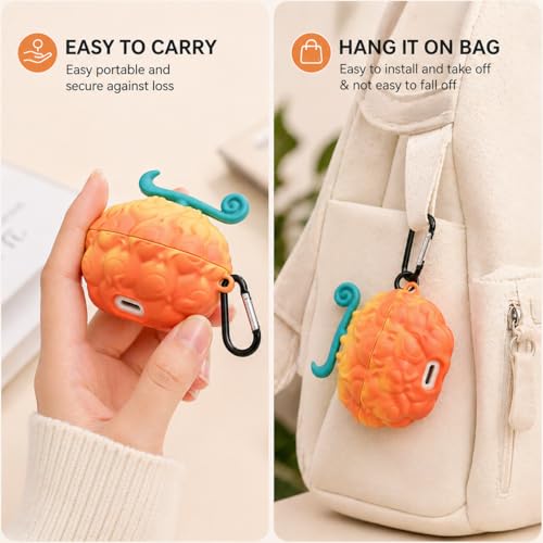 Image of for Airpods 3 Headphones Case, Interesting 3D Silicone Protective Soft Cover Fruit Style Headphone Shell for Airpods 3
