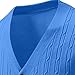 Men's Cardigan Sweater Cable Knitted Collar Cardigans Casual Fashion Soft Comfy Warm Outerwear Blue
