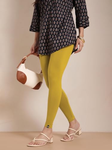 Image of TWIN BIRDS Women Viscose Ankle Leggings | Stretchable Kurti Wear Bottom
