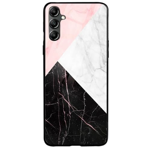 Image of COLORflow Back Cover Compatible with Samsung Galaxy A14 5G / 4G | Beautiful Marble Black White Pink | Shockproof TPU Bumper Cover with Camera Protection Back Cover