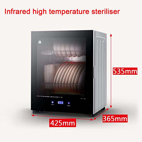 Mesurn Multi-Function Kitchen Cleaning Cabinet, Double Stainless Steel Dish Rack, Large-Capacity Disinfection Cupboard