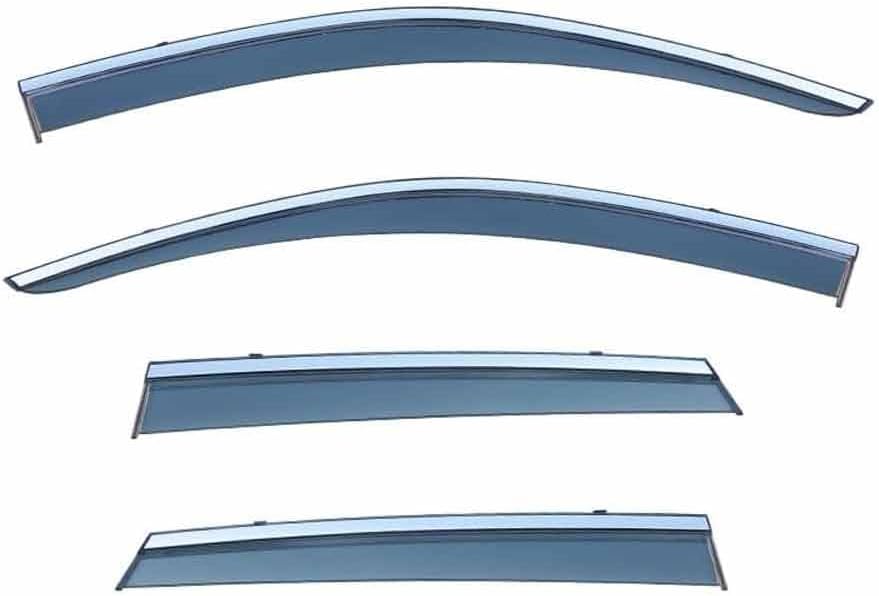 Car Windshield Rain Guards for VW Touareg MK1-7L 2003-2010, Front Rear Window Wind Deflectors Visors Waterproof Deflector Windows Exterior Accessories