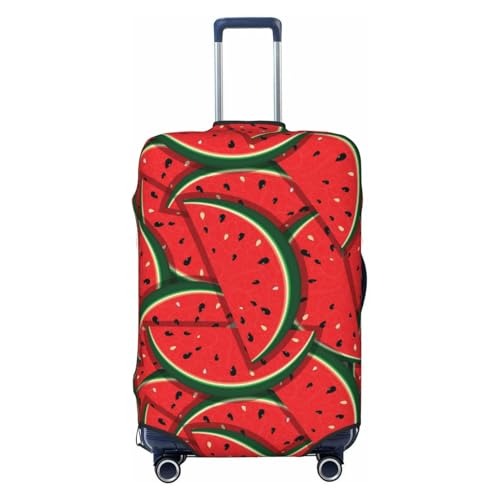 Red Watermelon Print Suitcase Cover Luggage Protector Washable Elastic Fashionable Travel Gear Cover