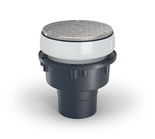 Zurn PV2 EZ1 EZ PVC Slab on Grade Drain w/ 5" Nickel Bronze Head, and 2"x3" Outlet by Zurn - Used condition - US$27.45