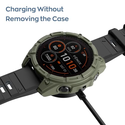 ISABAKE Etui ochronne do Fenix 8 Solar 51 mm, miękkie etui z TPU do smartwatcha Fenix 8 51 mm Solar