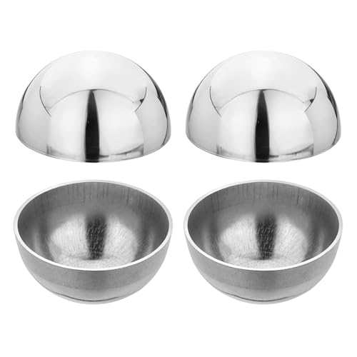QUARKZMAN 4Pcs Demi-Sphères Creuses en Acier Inoxydable, 31mm(1.22
