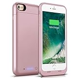 Battery Case for iPhone 7/8, 4500mAh Portable Protective Charging Case Compatible with iPhone 7/8 (4.7 inch) Rechargeable Extended Battery Charger Case (Rose Gold)