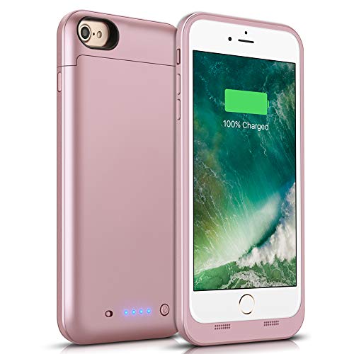 Battery Case for iPhone 7/8, 4500mAh Portable Charging Case Protective Rechargeable Charger Case Extended Battery Compatible with iPhone 7 8 (4.7 inch) (Rose Gold)