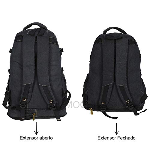 Mochila Acampamento Camping de Lona Grande 50 litros 3002
