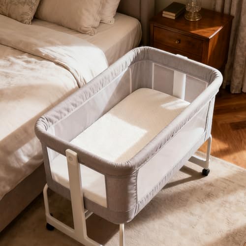 Image of Baby Bassinet Mattress, Breathable, Hypoallergenic, Premium Foam, Non-Toxic, Rectangle Shaped with Removal Waterproof Cover,18 inch x 32 inch x 2''