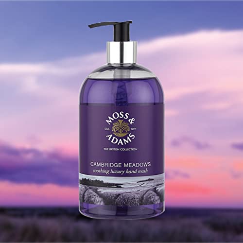 Image of Moss & Adams Secret Santa Gift Hamper | Vegan Handwash & Bodywash Set | Highland Dew & Wildflower Fragrance | Christmas Luxury Skincare Gift | 300ml Each (Cambridge Meadows)