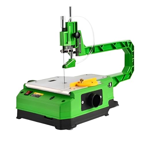 Sierra eléctrica para carpintería con luz LED y soplador de polvo, sierra de calar de velocidad variable, capacidad de 45 mm, para tallado de madera y proyectos de bricolaje 6-saw