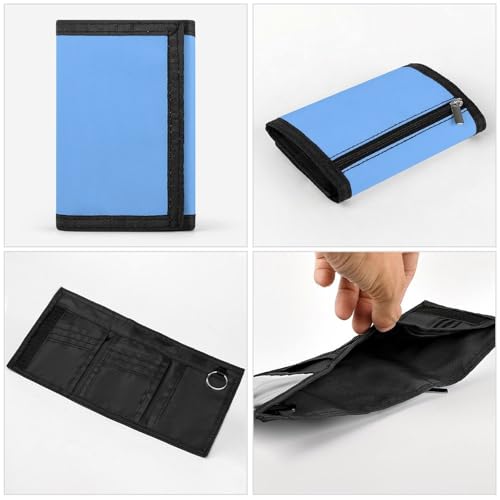 Light-Blue Print Wallet for Men, 8 Credit Card Holder Slim Minimalist Front Pocket Small Mens Bifold Wallets4