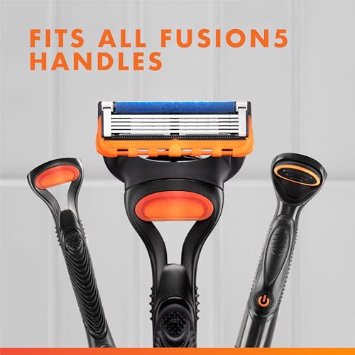 Image of Gillette Fusion5 Mens Razor Blade Refills, 4 Count, Lubrastrip for a More Comfortable Shave