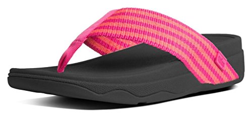 FitFlop Women's Surfa Flip Flops, Bubblegum/Hot Peach, 7 M US