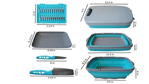 Set Multifuncional Tabla con Colador Plegable 10 en 1 miniatura 6